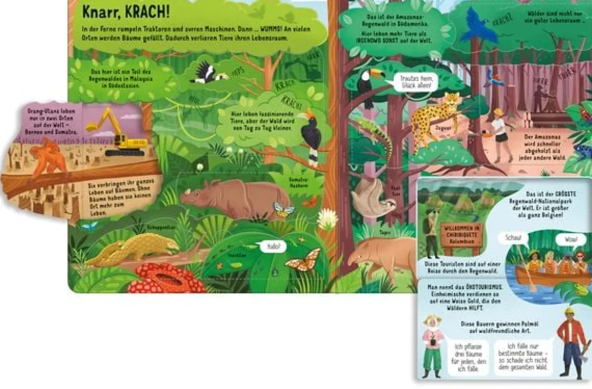 Aufklappen und Entdecken: Bedrohte Tiere