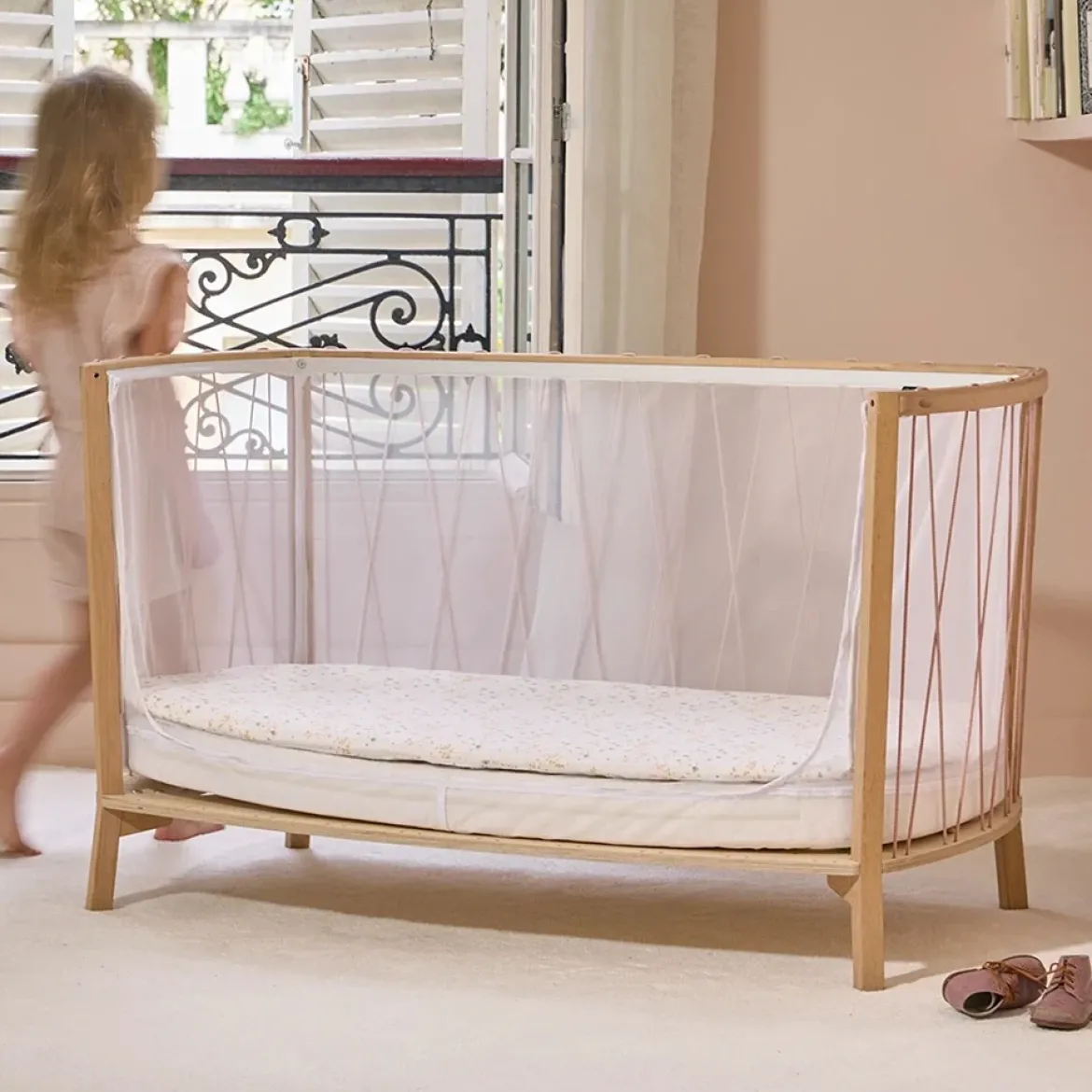 Babybett KIMI inkl. Matratze | Bois de Rose