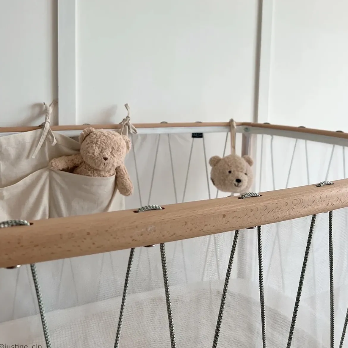 Babybett KIMI inkl. Matratze | Moosgrün