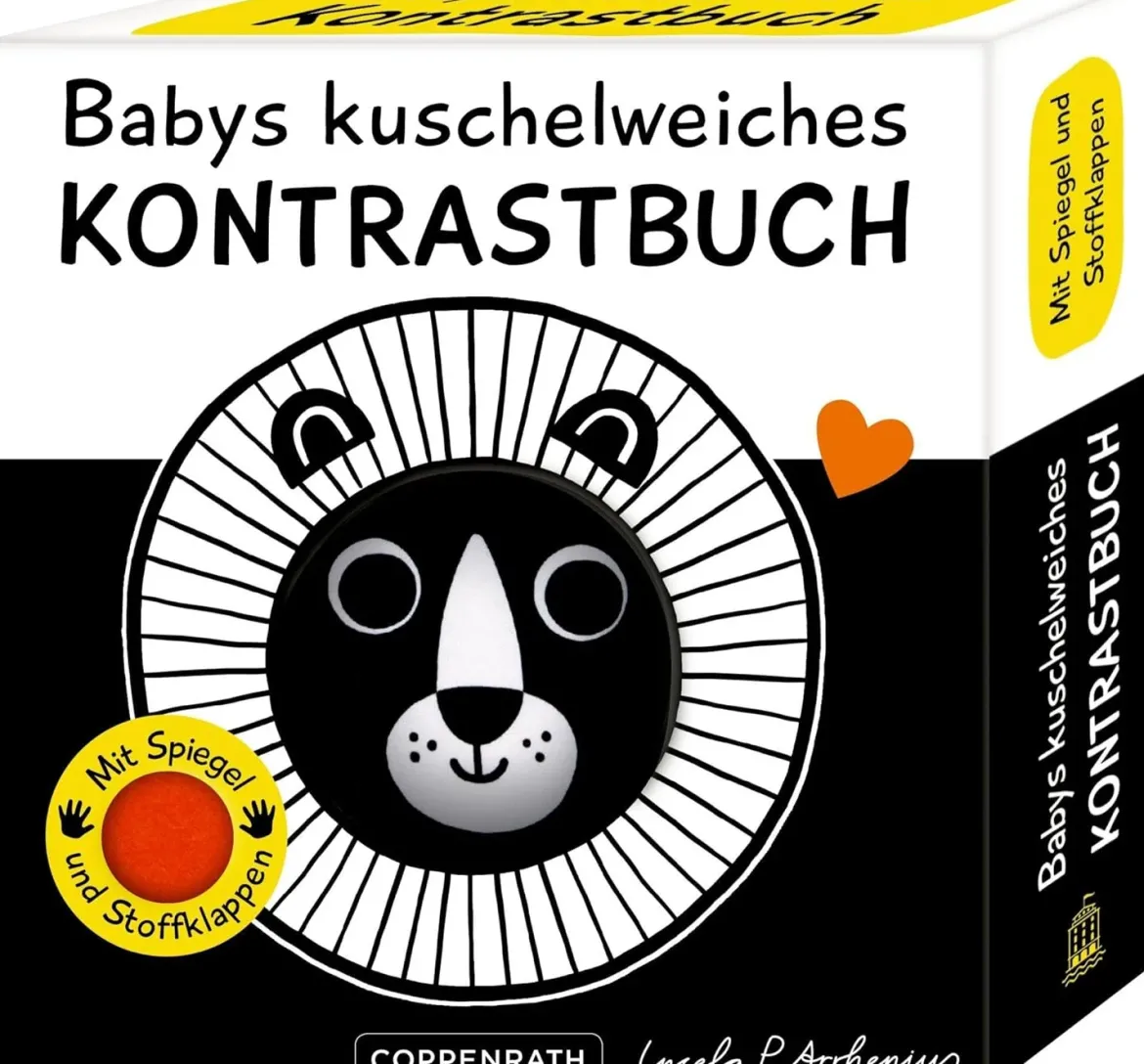 Babys kuschelweiches Kontrastbuch (Stoffbuch): Löwe