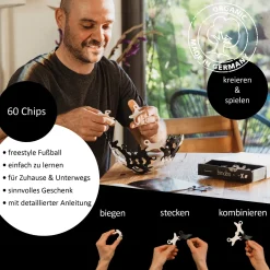 Binabo Konstruktionsspiel aus Bio-Plastik in Schwarz-Weiß | 60 Teile