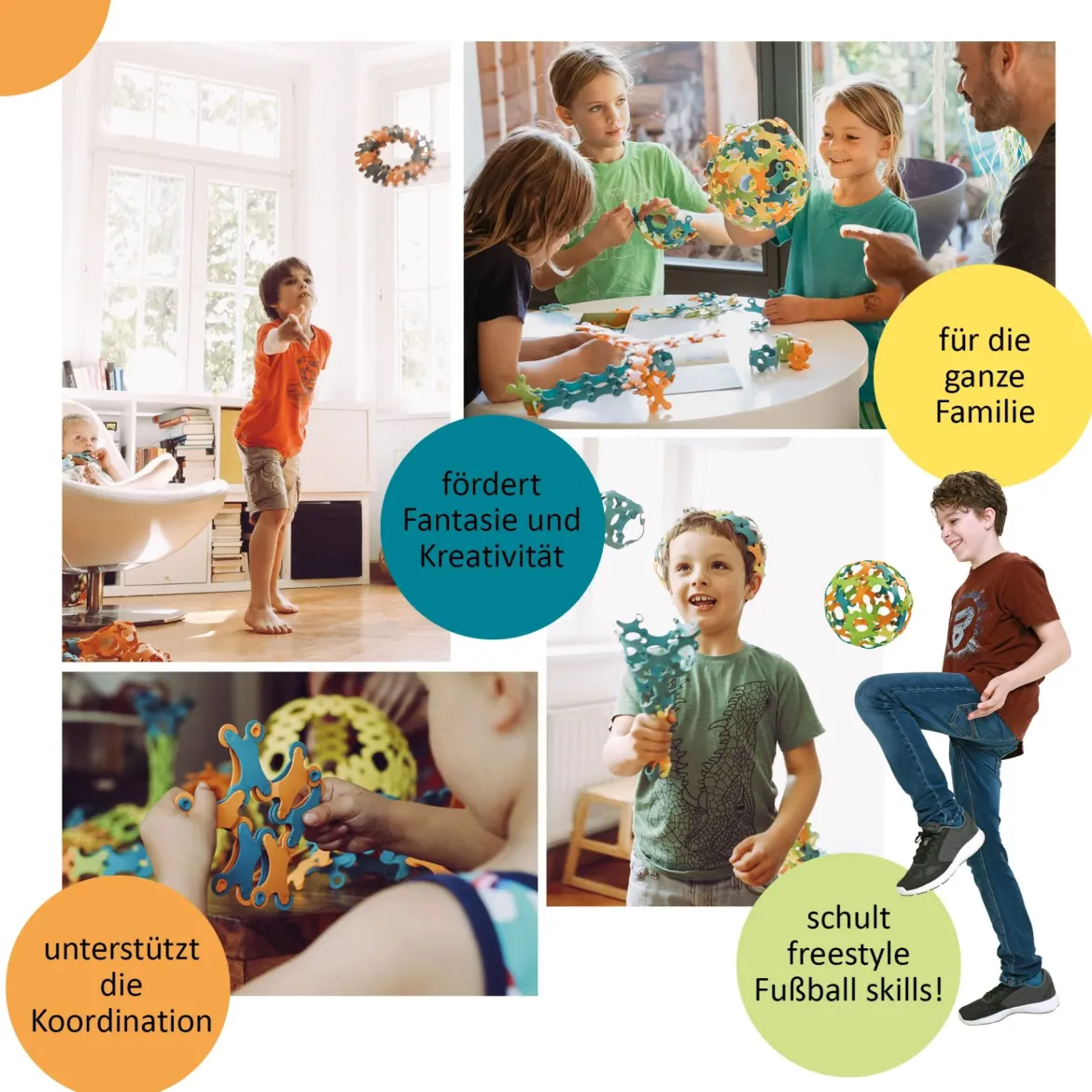 Binabo Konstruktionsspiel aus Bio-Plastik | 60 Teile