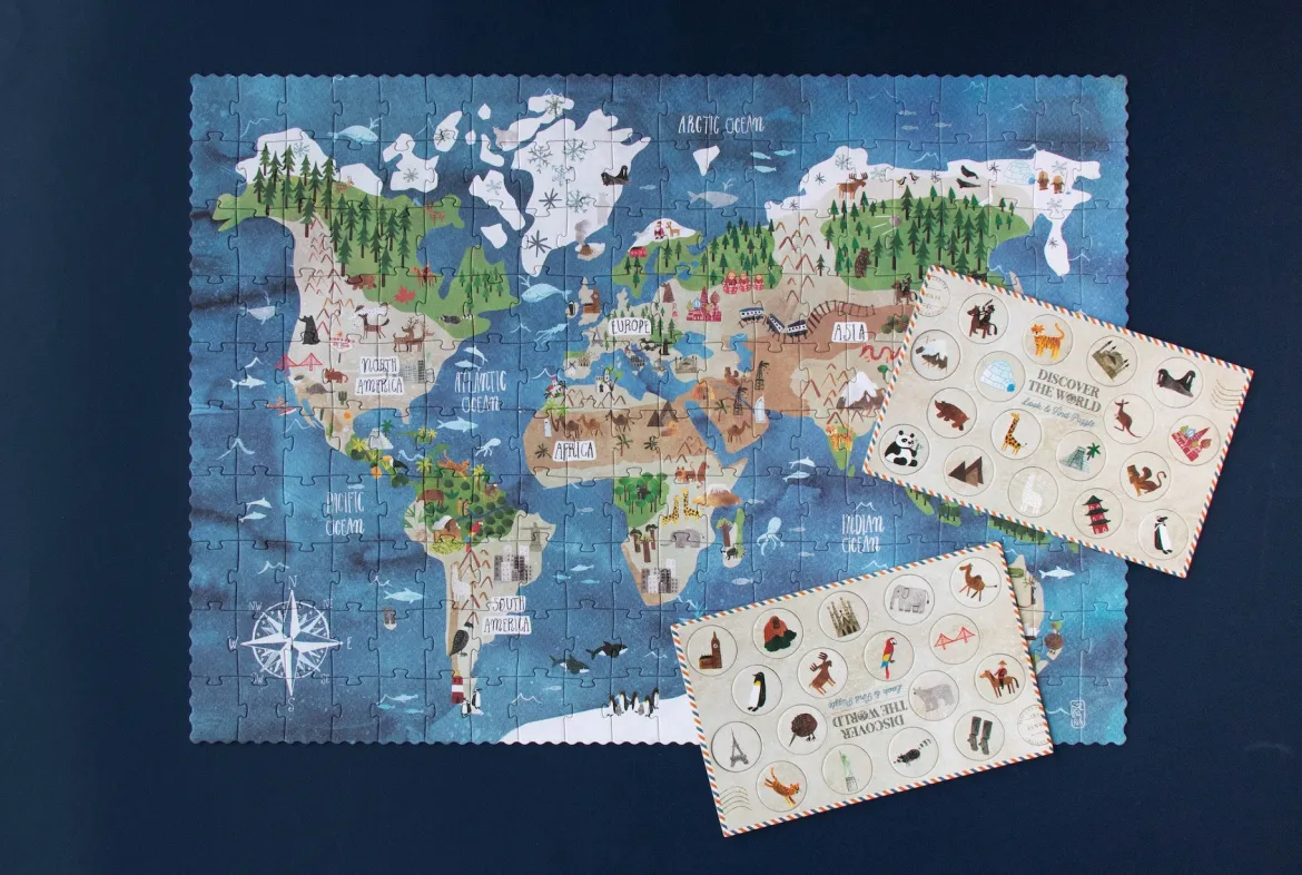Entdeckerpuzzle Discover the World | 200 Teile