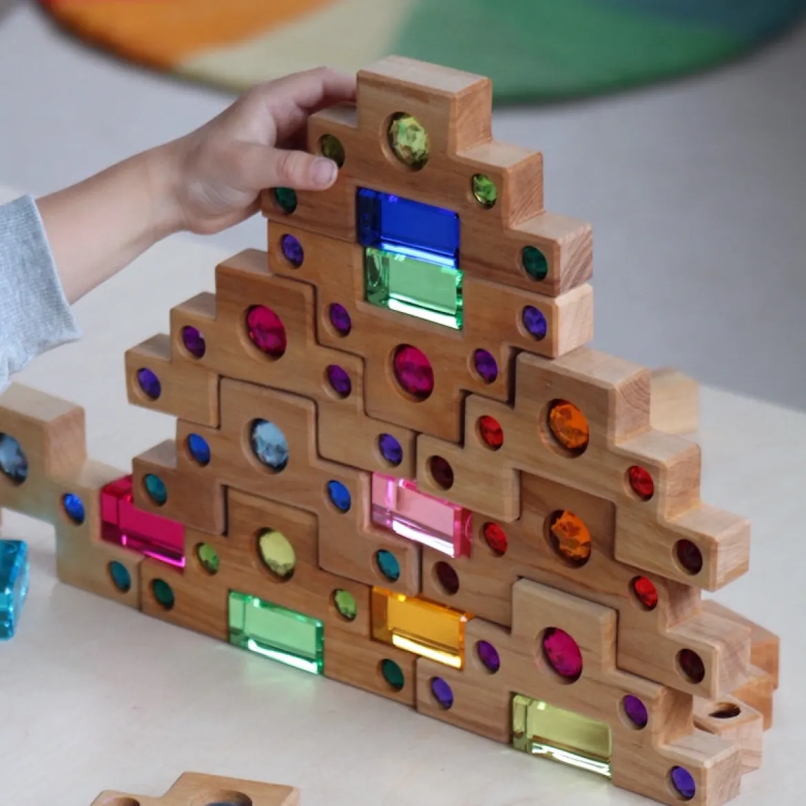 Farbtreppe mit Lichtbauquadern | 16 Teile