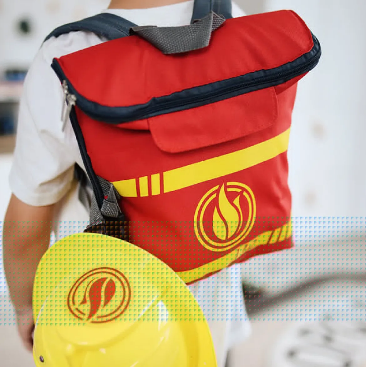 Feuerwehrrucksack mit umfangreichem Zubehör