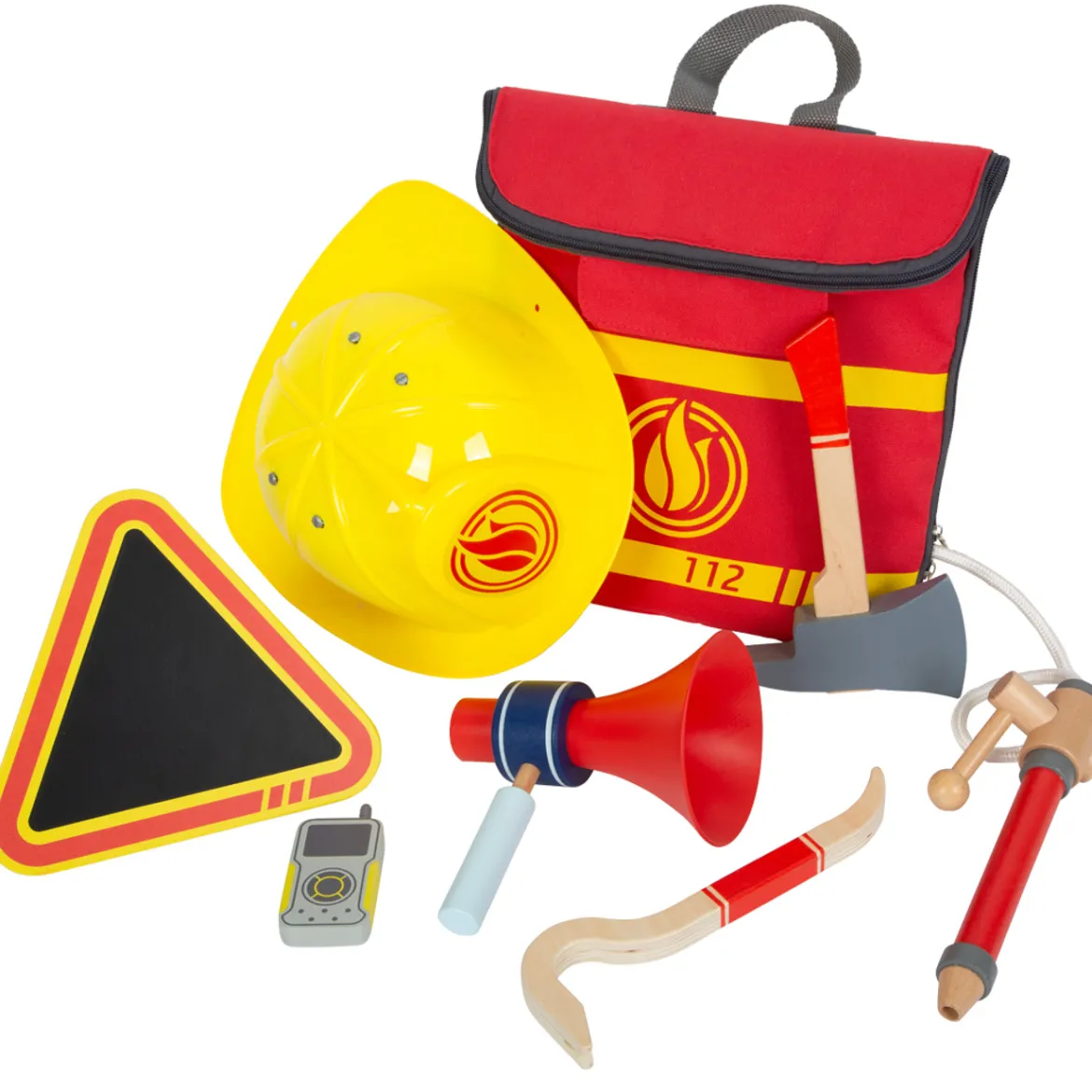 Feuerwehrrucksack mit umfangreichem Zubehör
