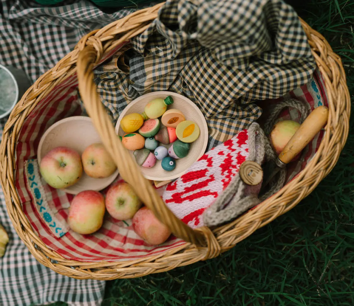 Fruits | 12 handbemalte Holzfrüchte