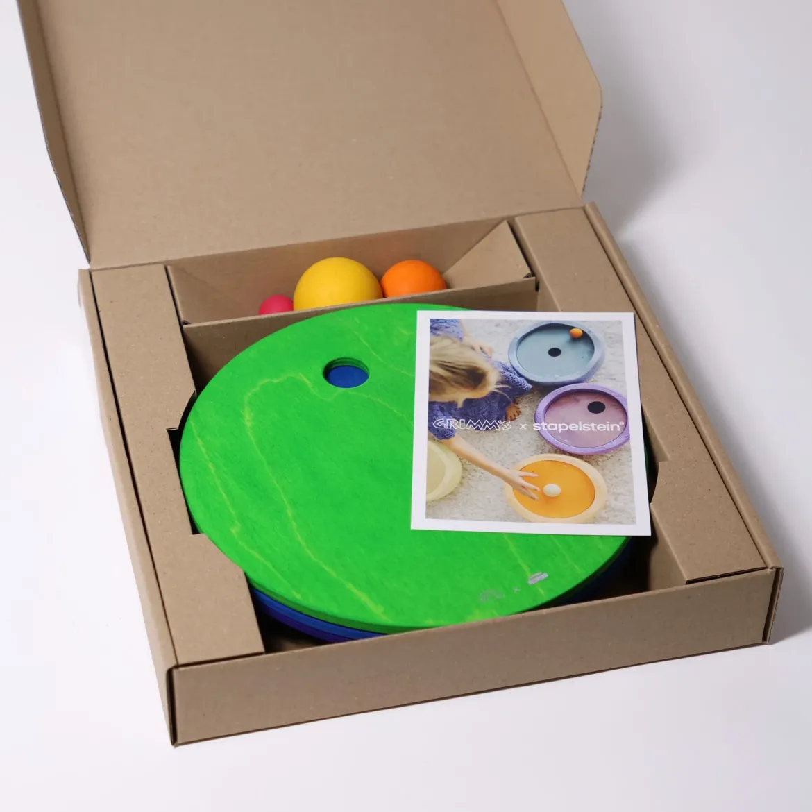 GRIMM'S x Stapelstein® | Kullerscheiben cool rainbow