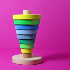 Großer Scheibenturm Neongrün | 11 Teile