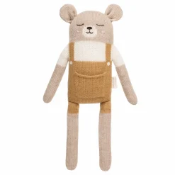 Großer Teddy aus Baby-Alpakawolle | Latzhose