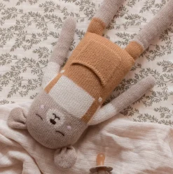 Großer Teddy aus Baby-Alpakawolle | Latzhose