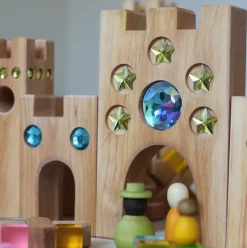 Großes Märchenschloss mit Funkelsteinen | 16 Teile