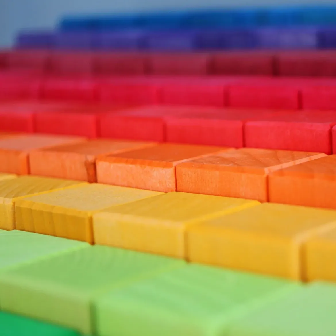 Große Stufenzählstäbe Regenbogen | 101-teilig