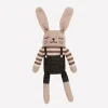 Hase aus Baby-Alpakawolle | Schwarzer Strampler