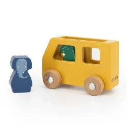 Holz-Autoset mit Tieren