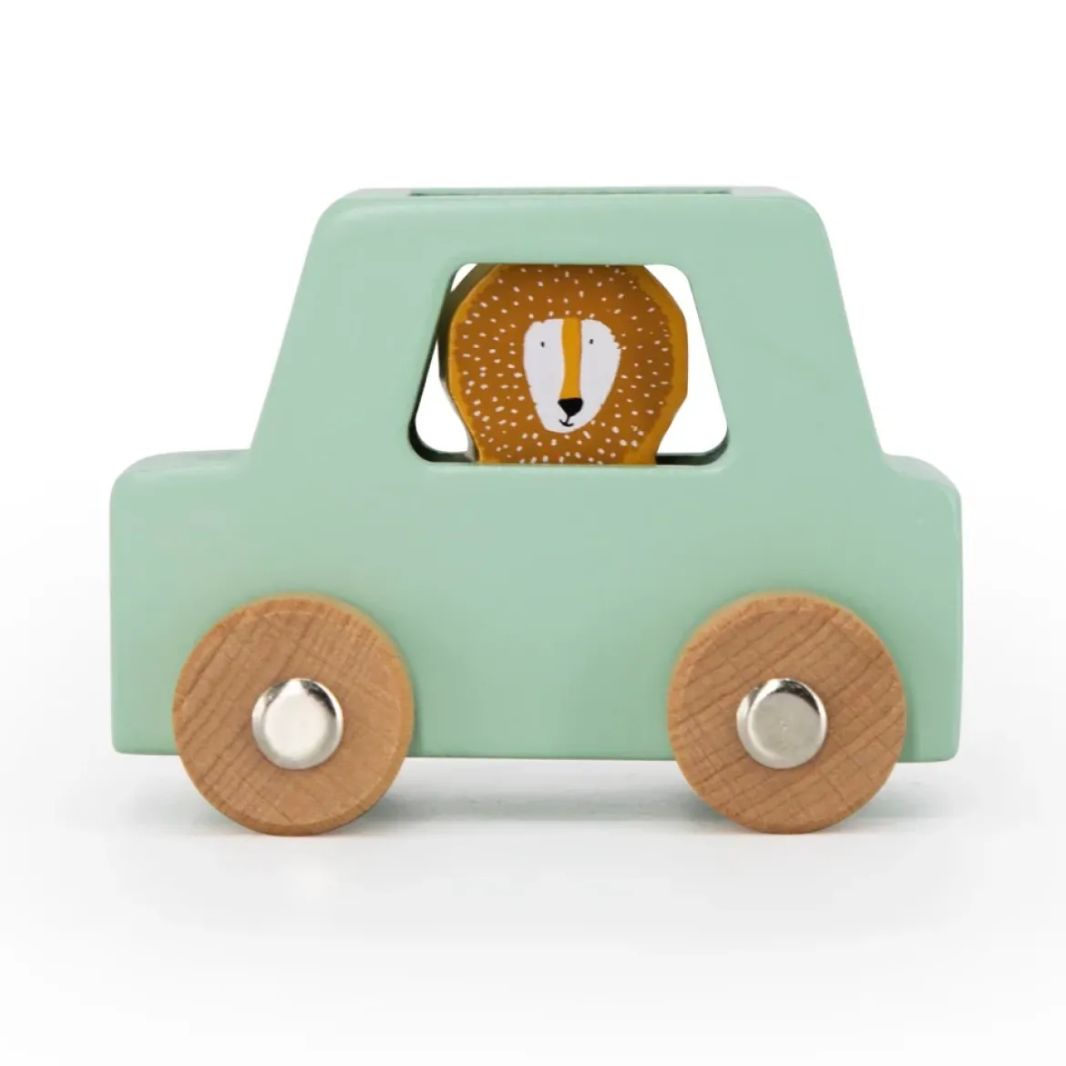 Holz-Autoset mit Tieren