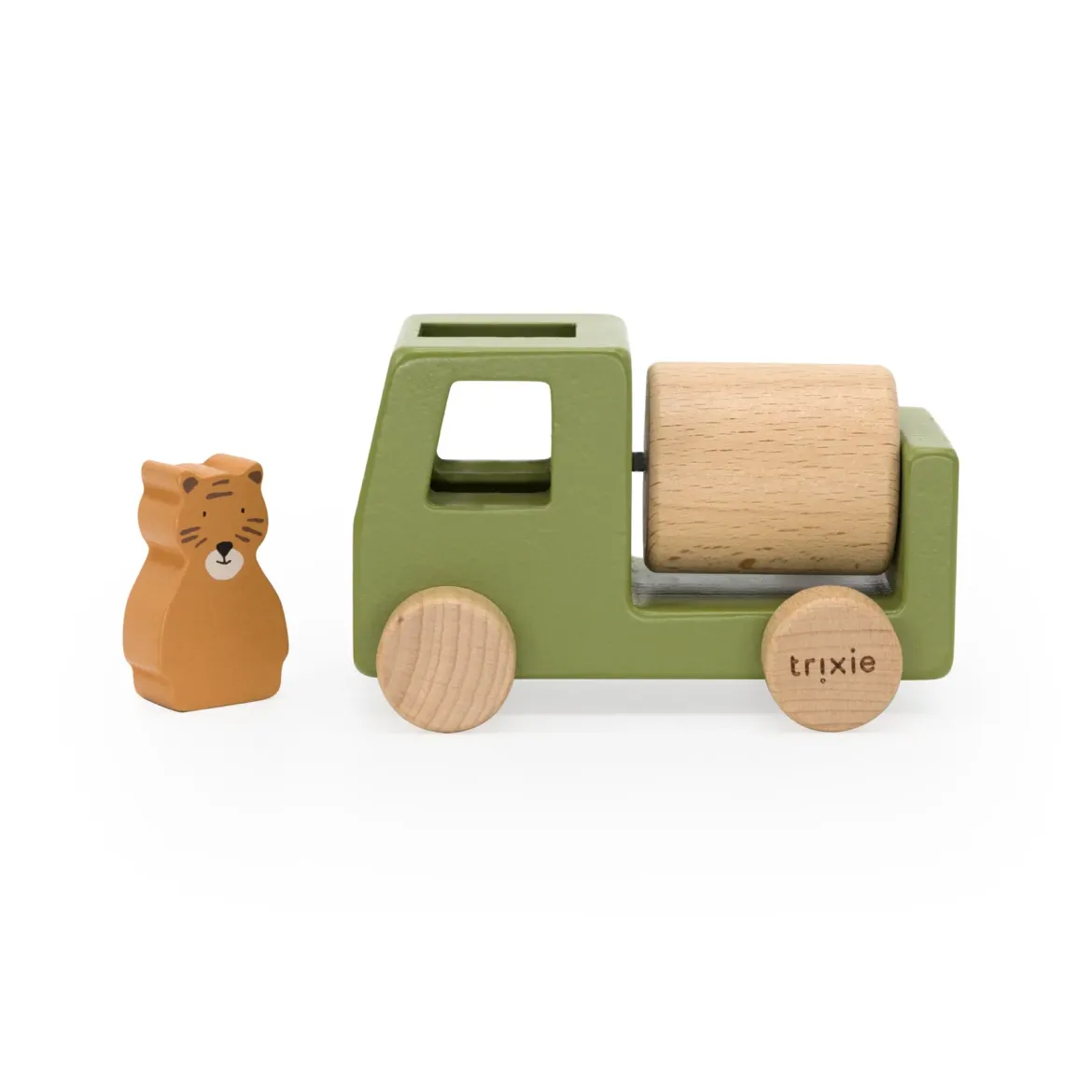 Holz-Bauwagen-Set mit Tieren