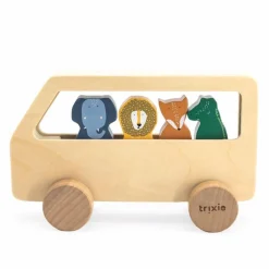 Holz-Bus mit Tieren