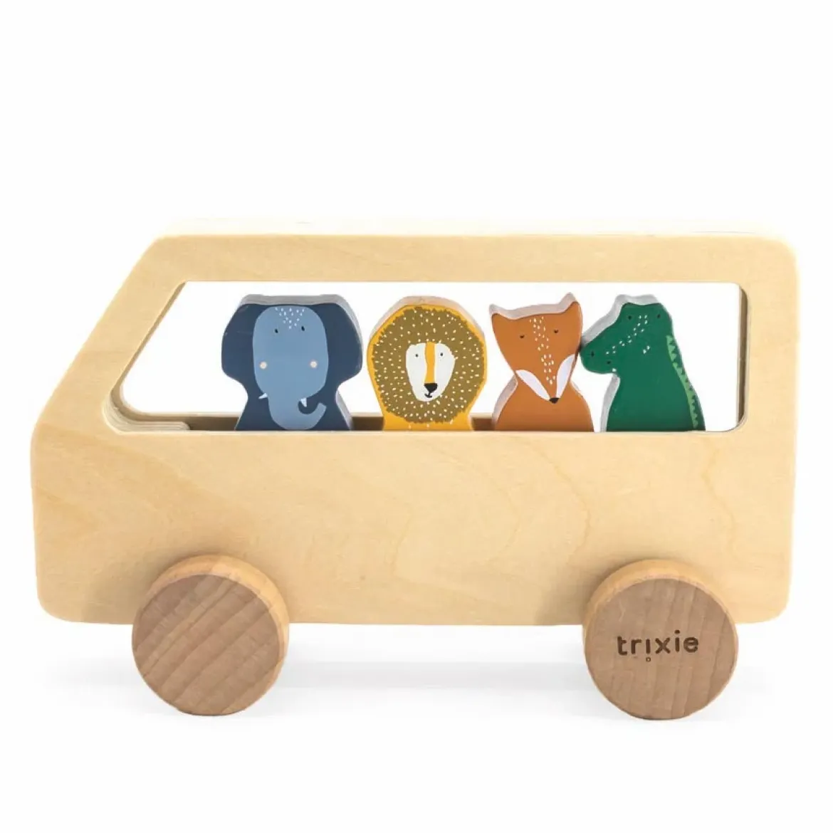 Holz-Bus mit Tieren