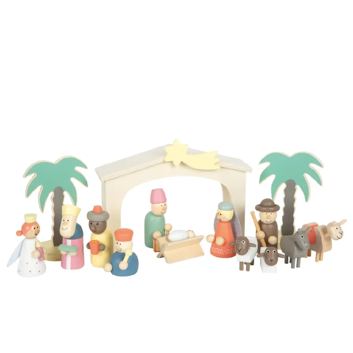 Holzkrippen Spielset Weihnachtsgeschichte