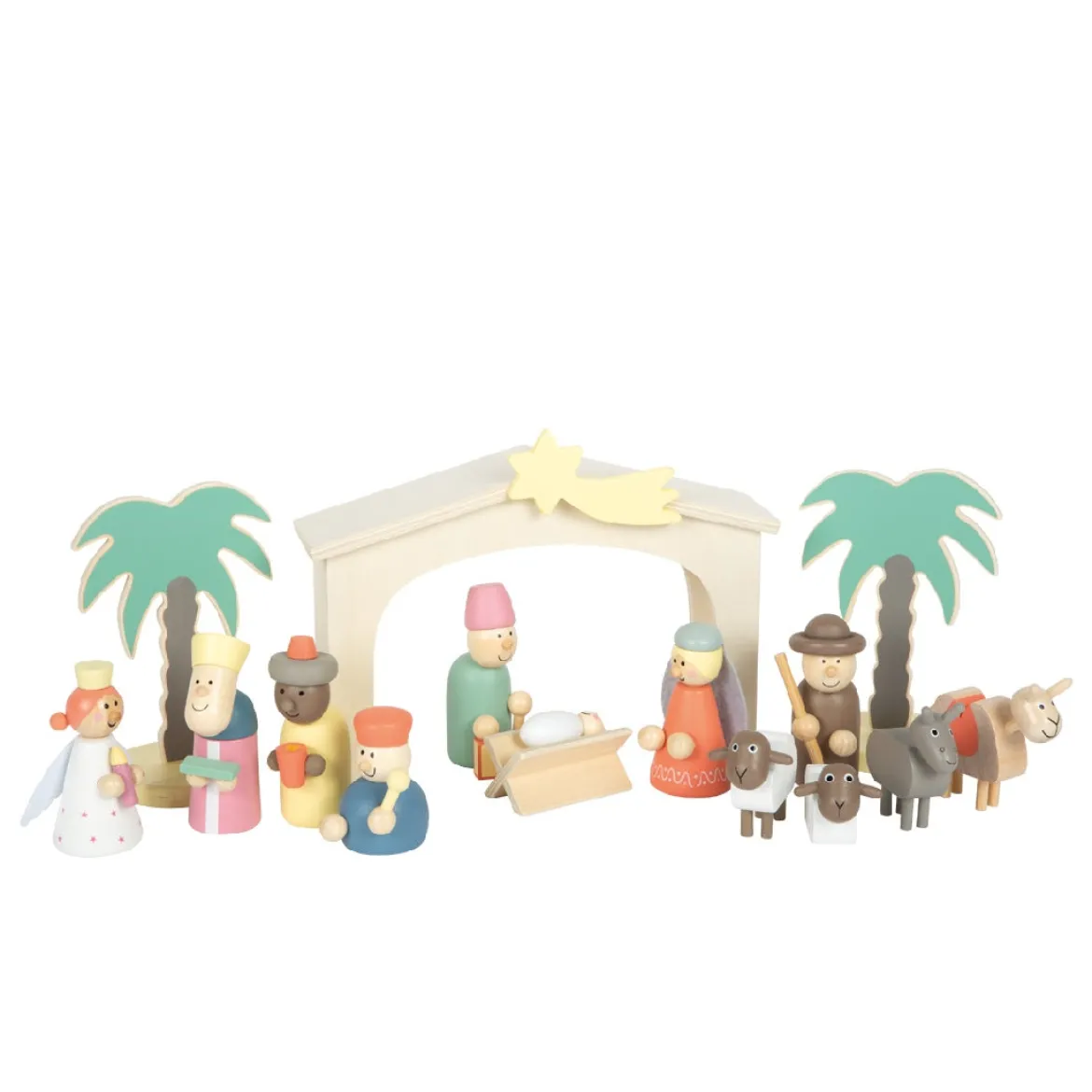 Holzkrippen Spielset Weihnachtsgeschichte