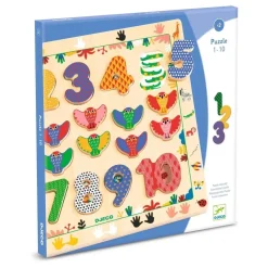 Holzpuzzle | Zahlen 1 bis 10
