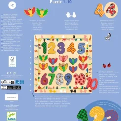 Holzpuzzle | Zahlen 1 bis 10