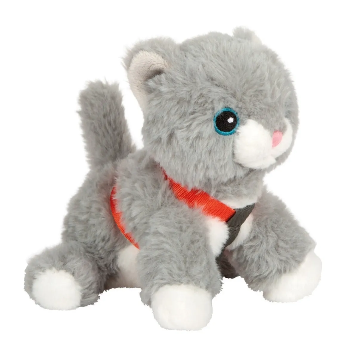 Katze mit Tasche und Pflege-Set