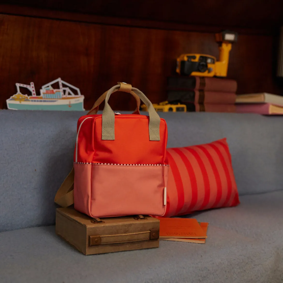 Kinderrucksack Colourblocking | Lifebuoy Orange & Coral Pink (4-7 Jahre)