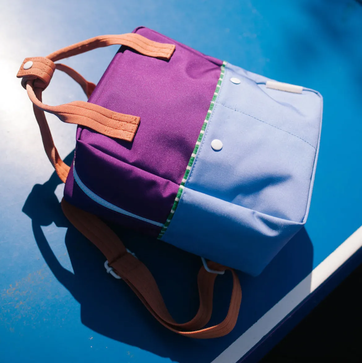 Kinderrucksack Colourblocking | Purple Tights & Badminton Blue (4-7 Jahre)