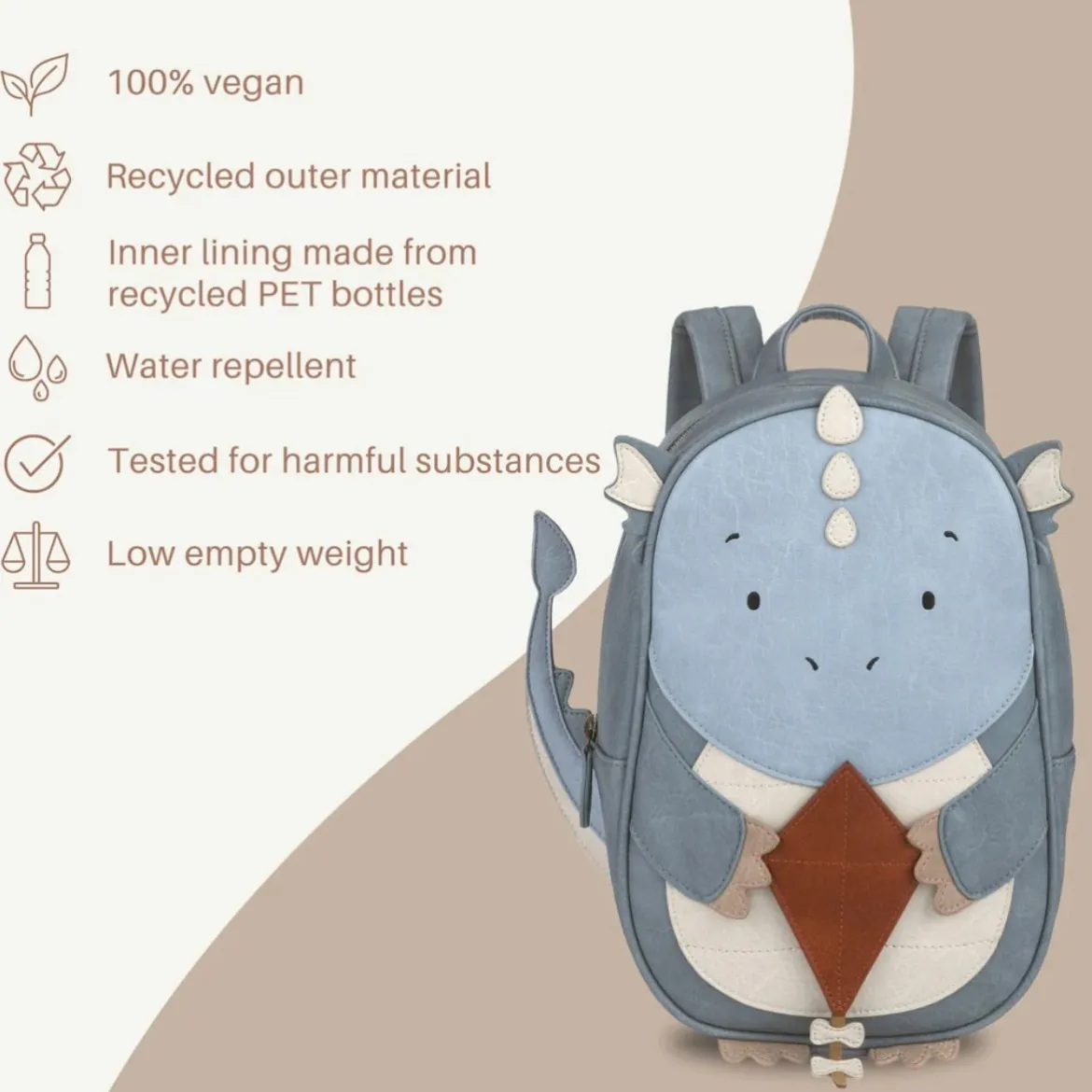 Kinderrucksack | Großer Drache Snorre