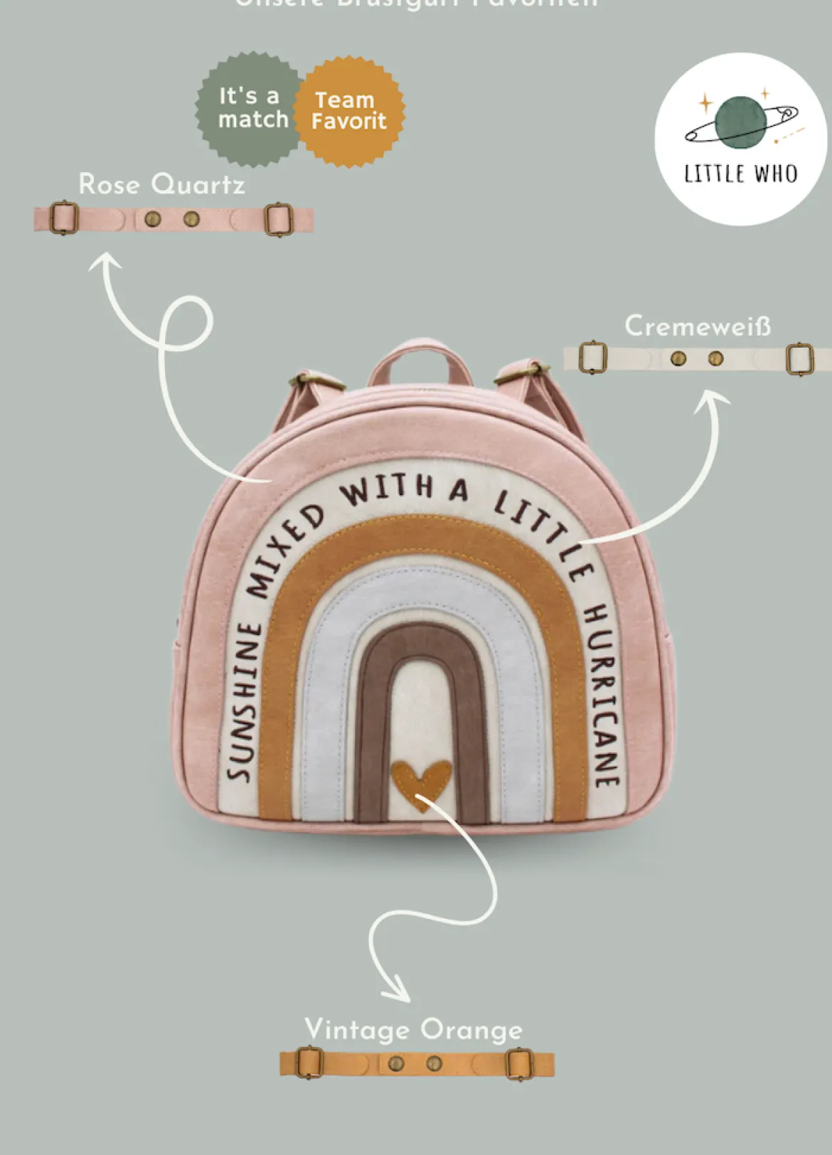 Kinderrucksack | Großer Regenbogen Hedwig