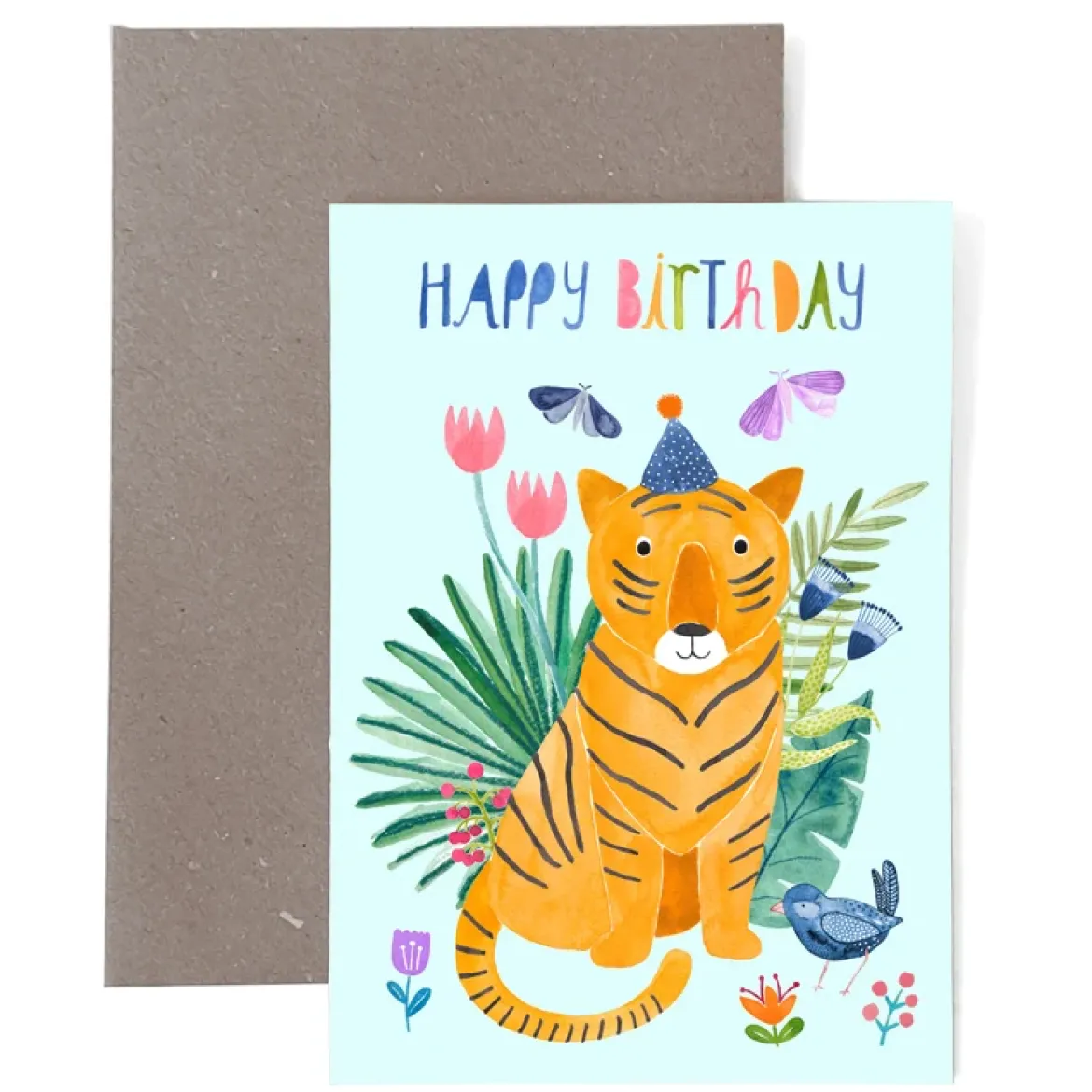 Klappkarte zum Geburtstag | Tiger | Happy Birthday