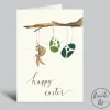 Klappkarte zu Ostern | Hase mit Eiern | Happy Easter