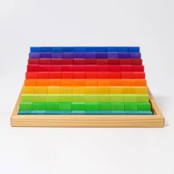 Kleine Stufenzählstäbe Regenbogen | 101-teilig