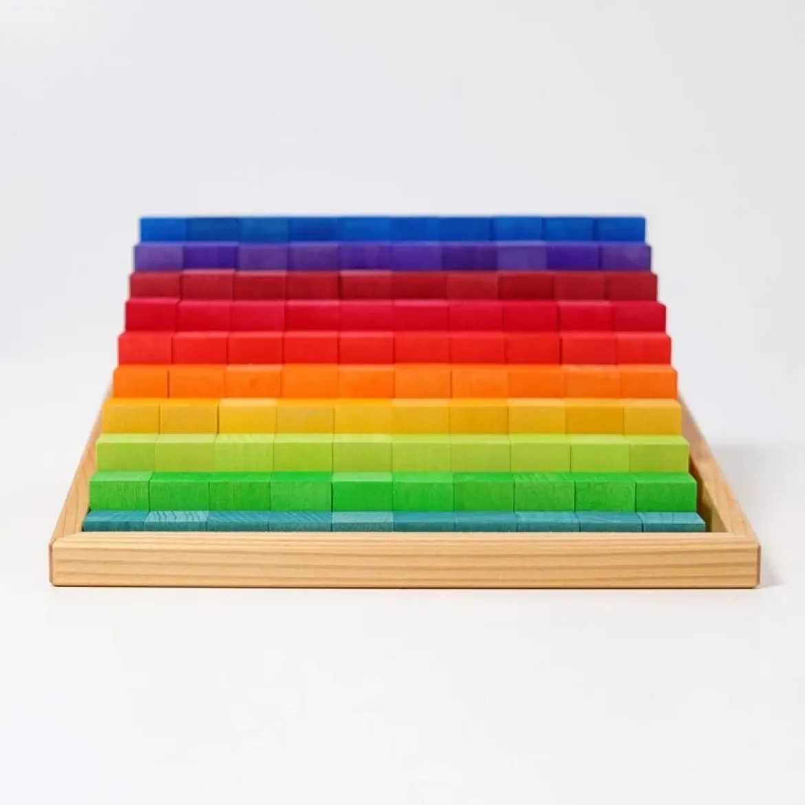 Kleine Stufenzählstäbe Regenbogen | 101-teilig