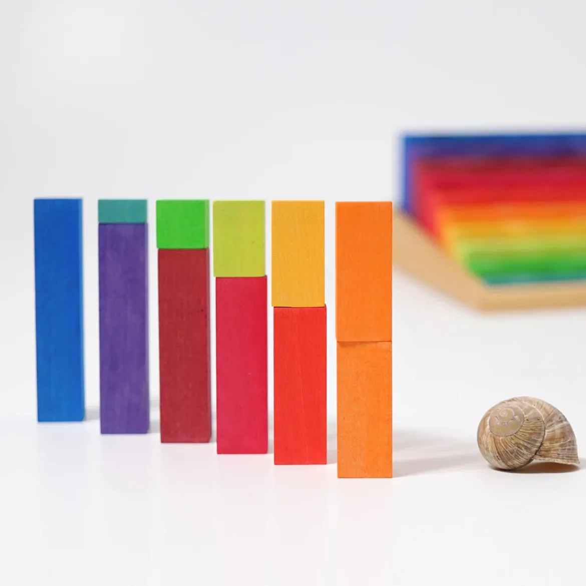 Kleine Stufenzählstäbe Regenbogen | 101-teilig