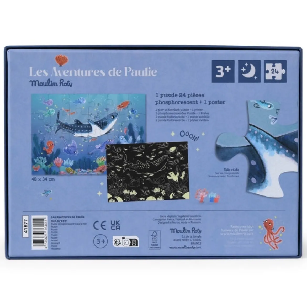 Leuchtpuzzle Paulie "Sous la mer" | 24 Teile