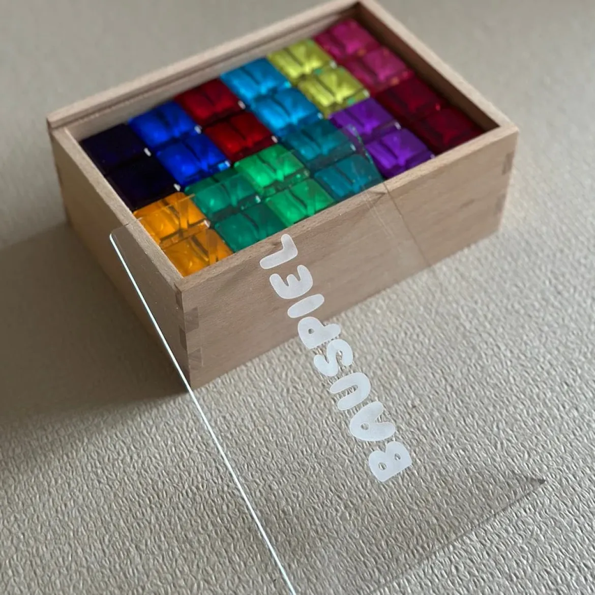 Lichtbauquader in Holzbox | 24 Teile
