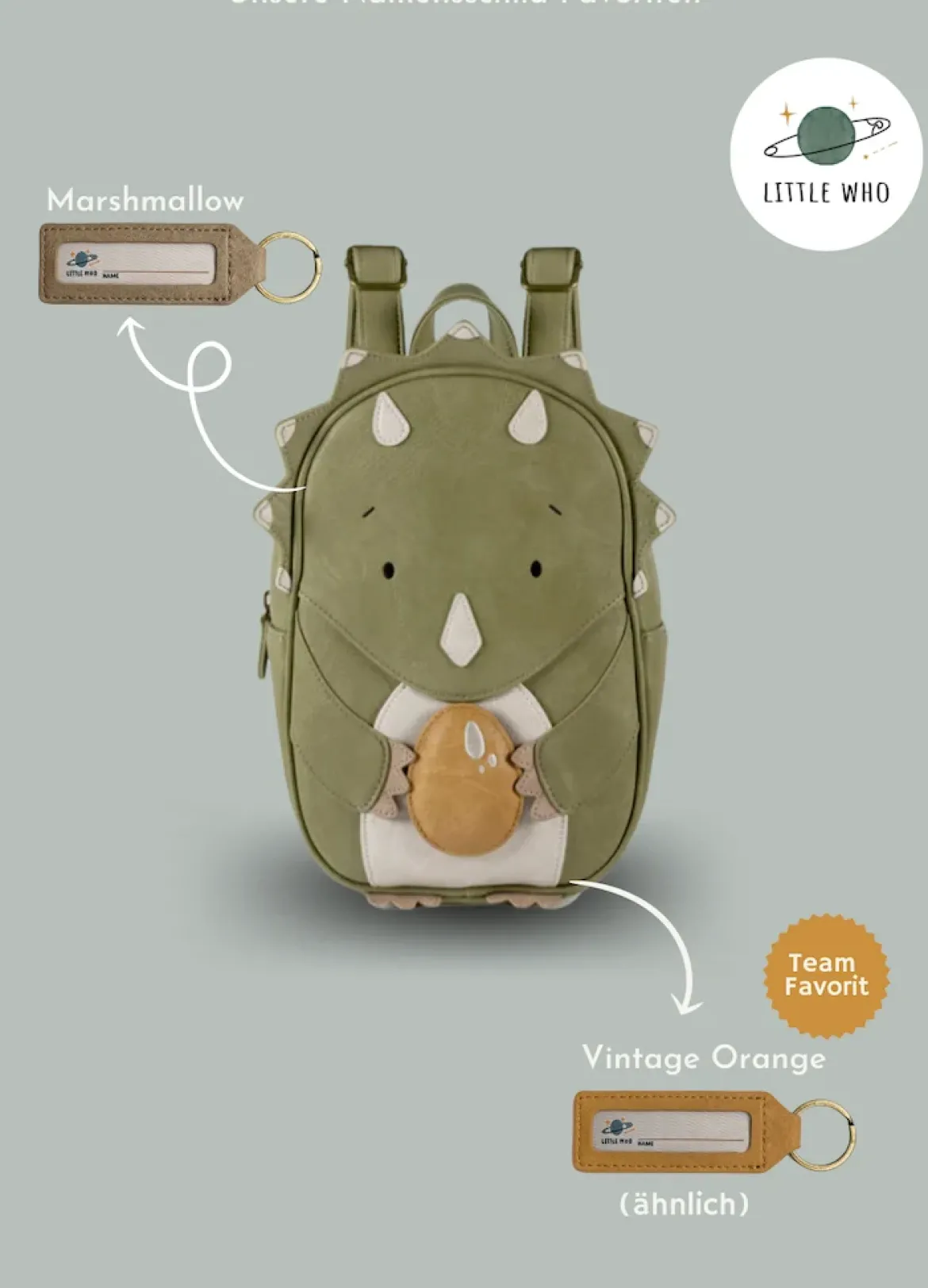 Little Who Namensschild | Vintage Orange