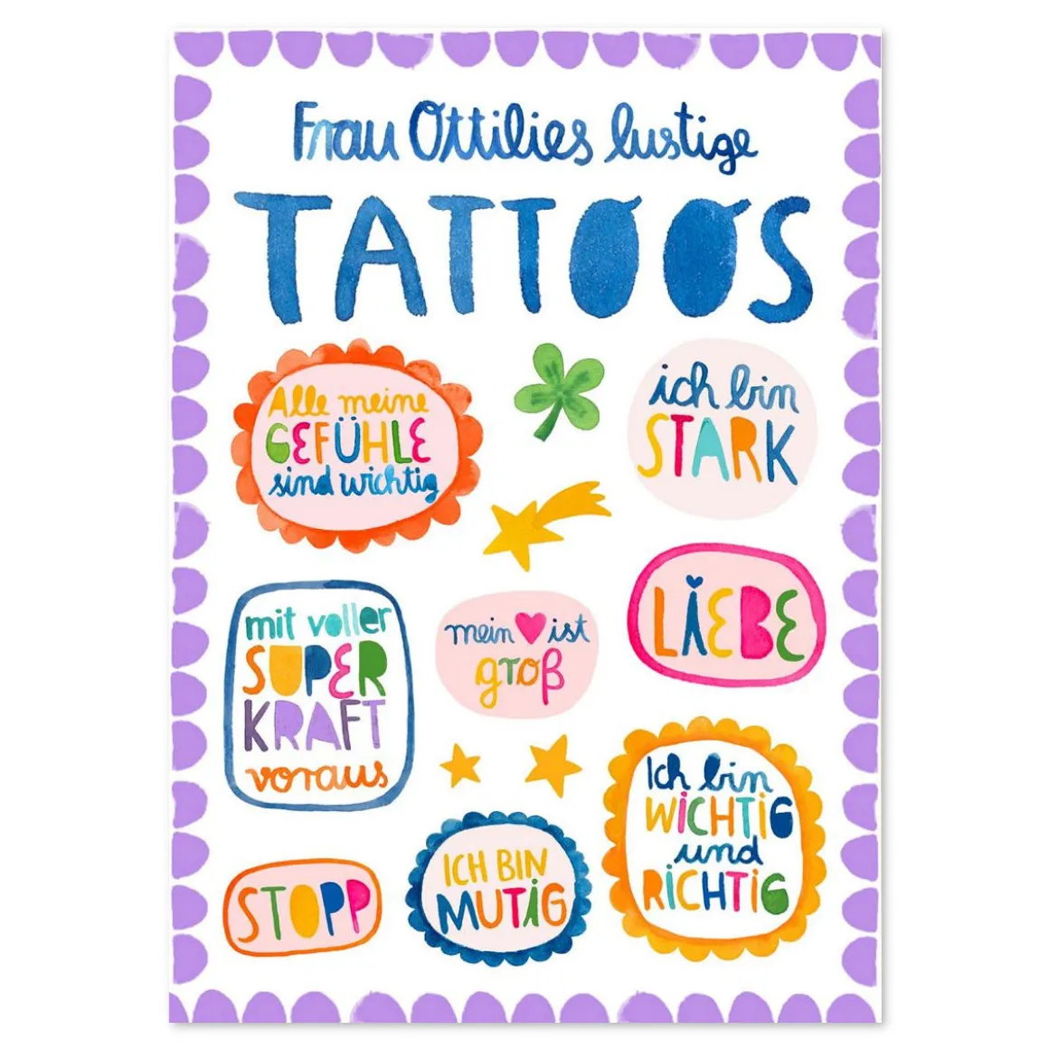 Lustige Kindertattoos | Positive Affirmationen