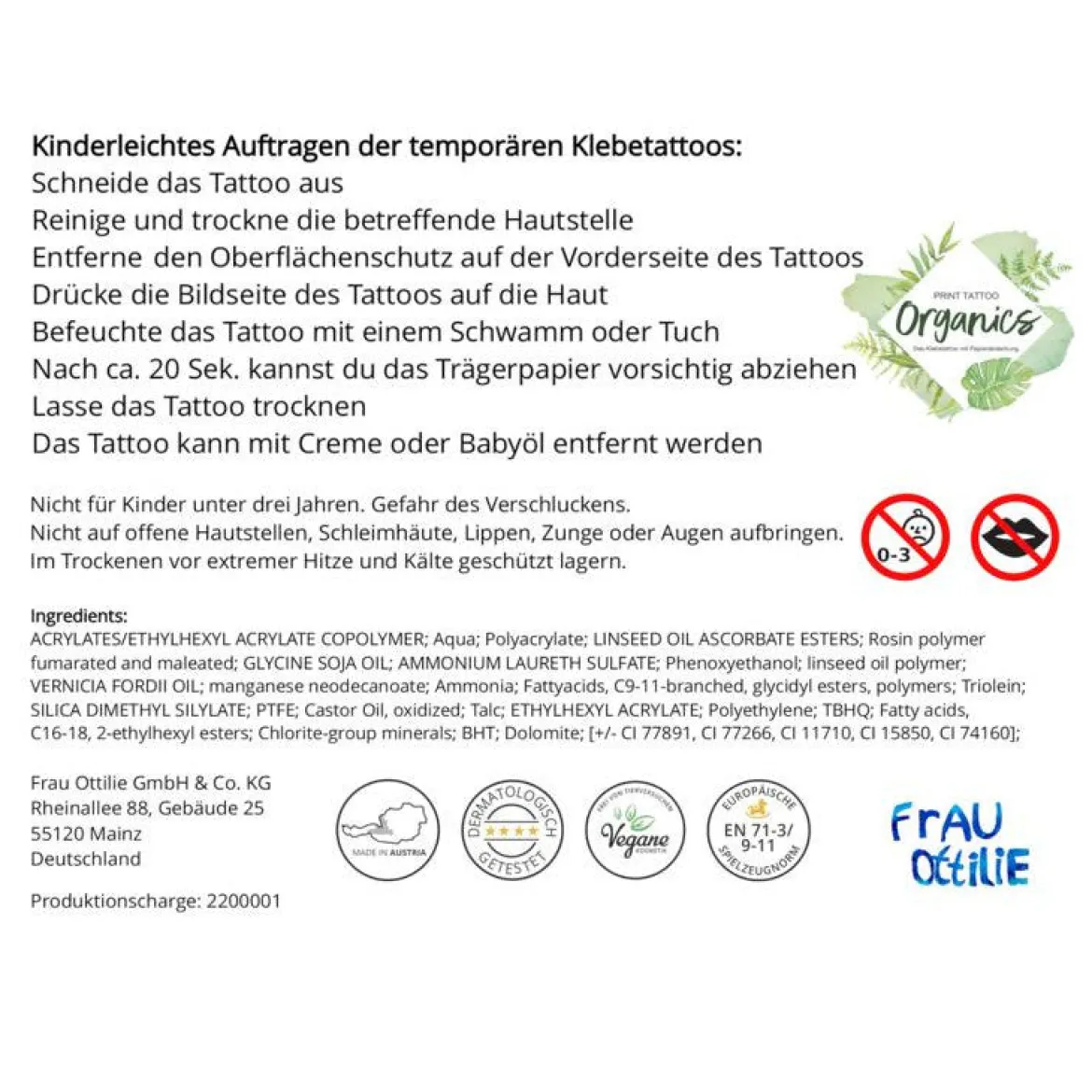 Lustige Kindertattoos | Wildes Meer