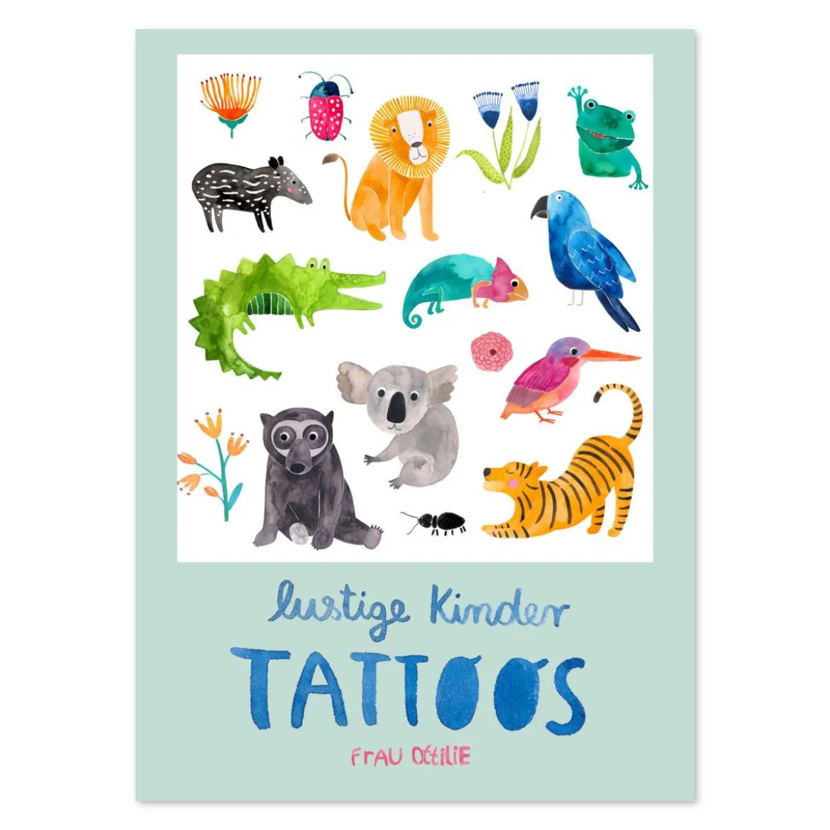 Lustige Kindertattoos | Wilde Tiere