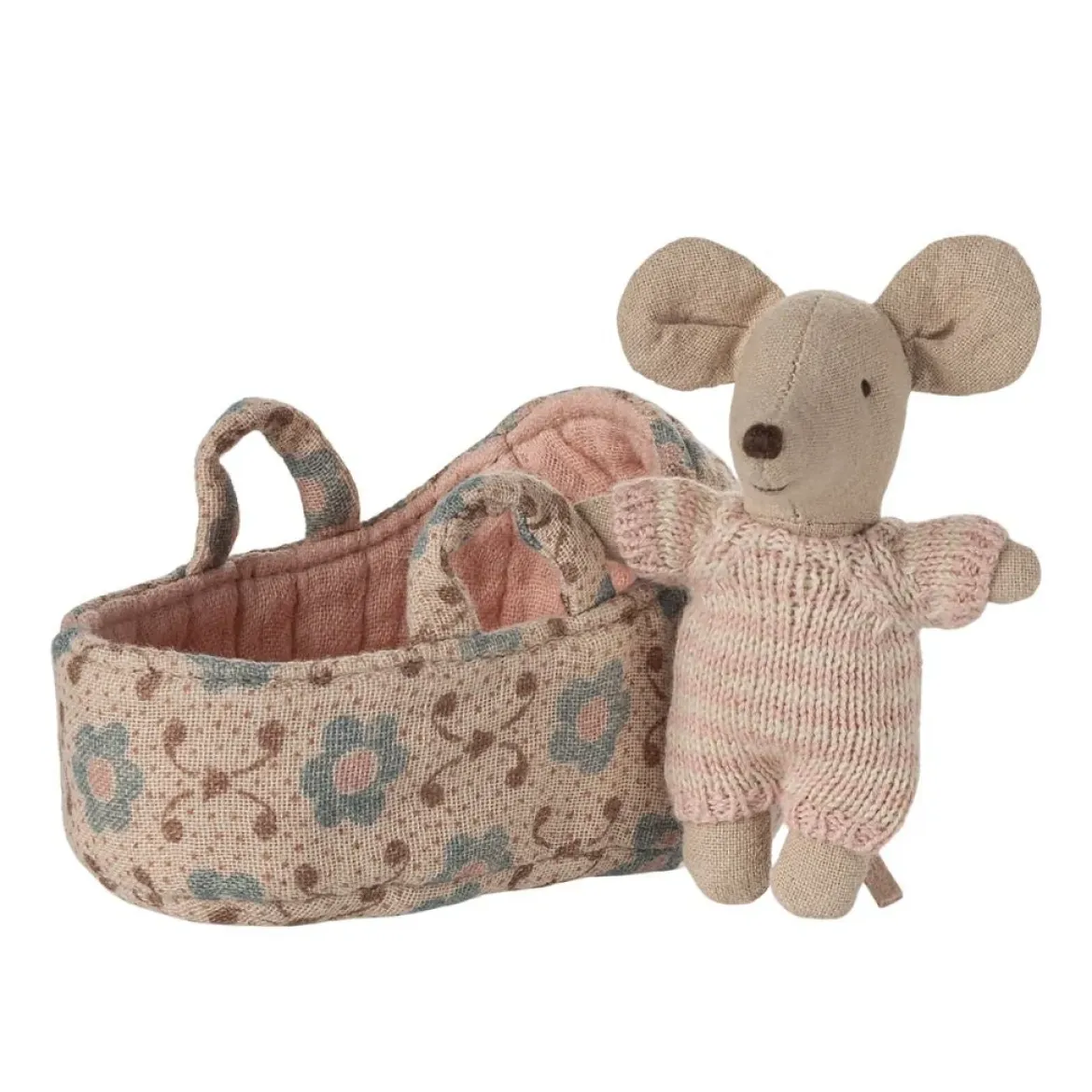 Maileg | Babymaus in Tragetasche (Rose)