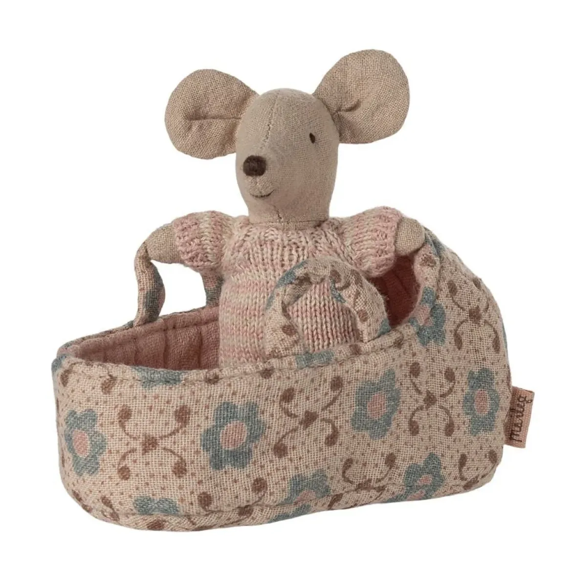Maileg | Babymaus in Tragetasche (Rose)