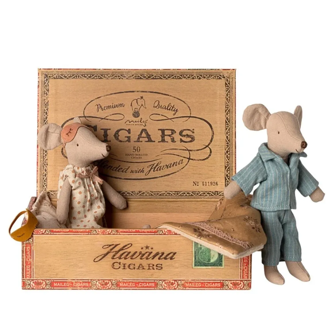 Maileg | Mama & Papa Mäuse in Zigarrenkiste