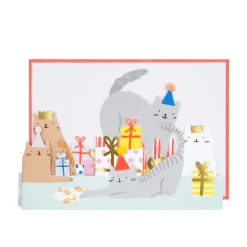 Meri Meri 3D-Geburtstagskarte | Cat party