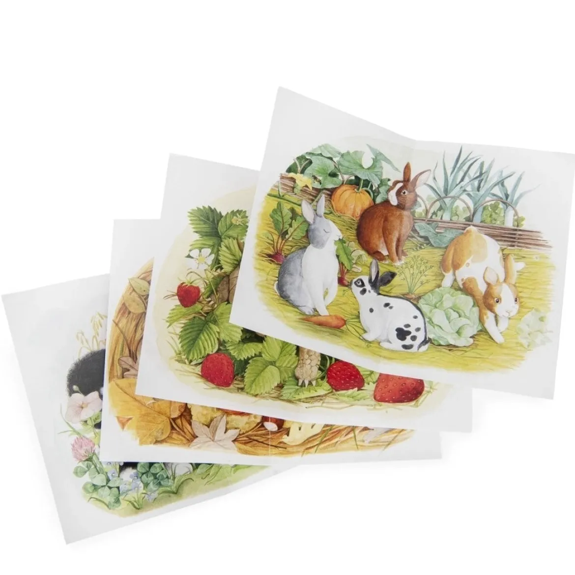 4 Mini Puzzle Tiere | 4 x 12 Teile
