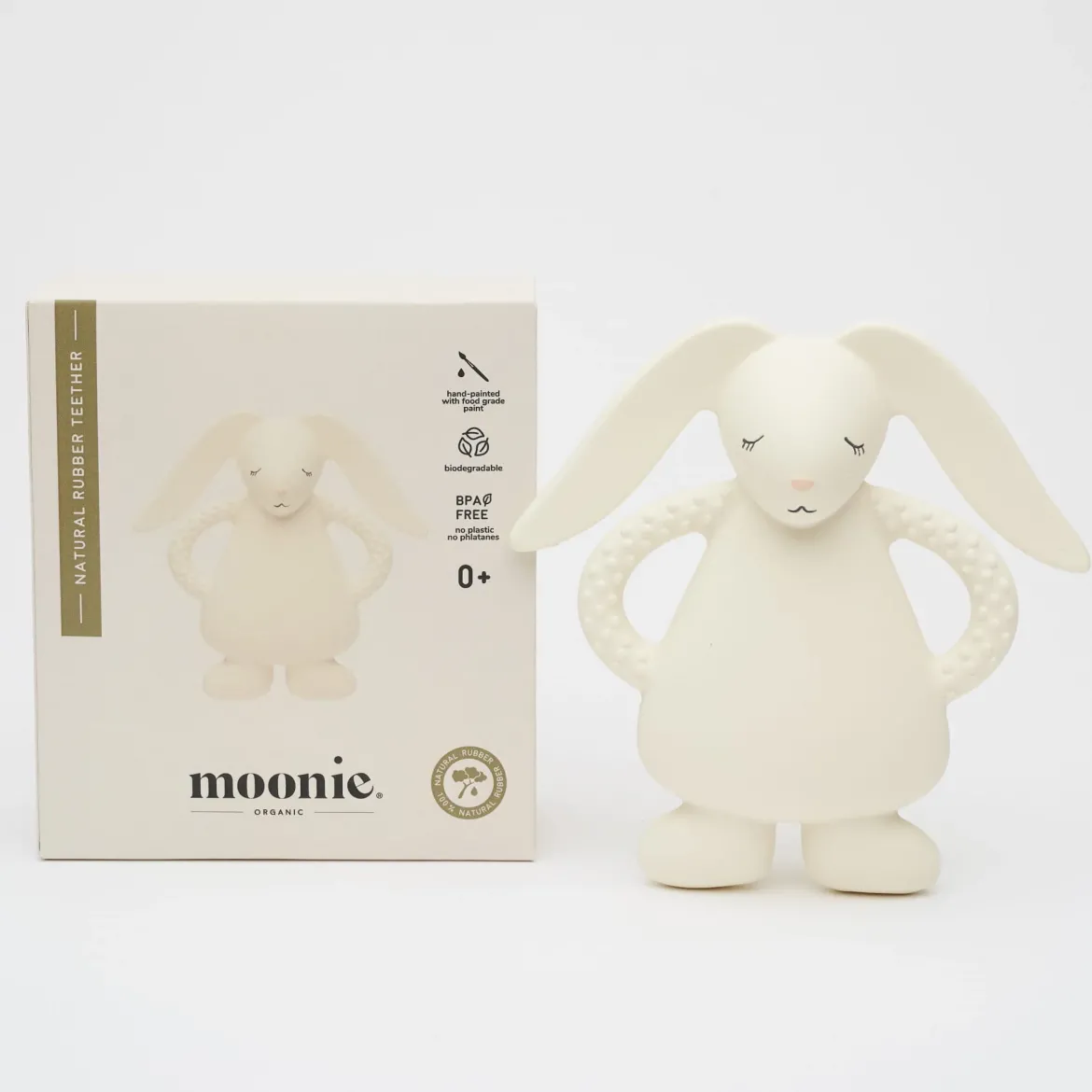 Moonie Beißring aus Naturkautschuk | Hase Creme