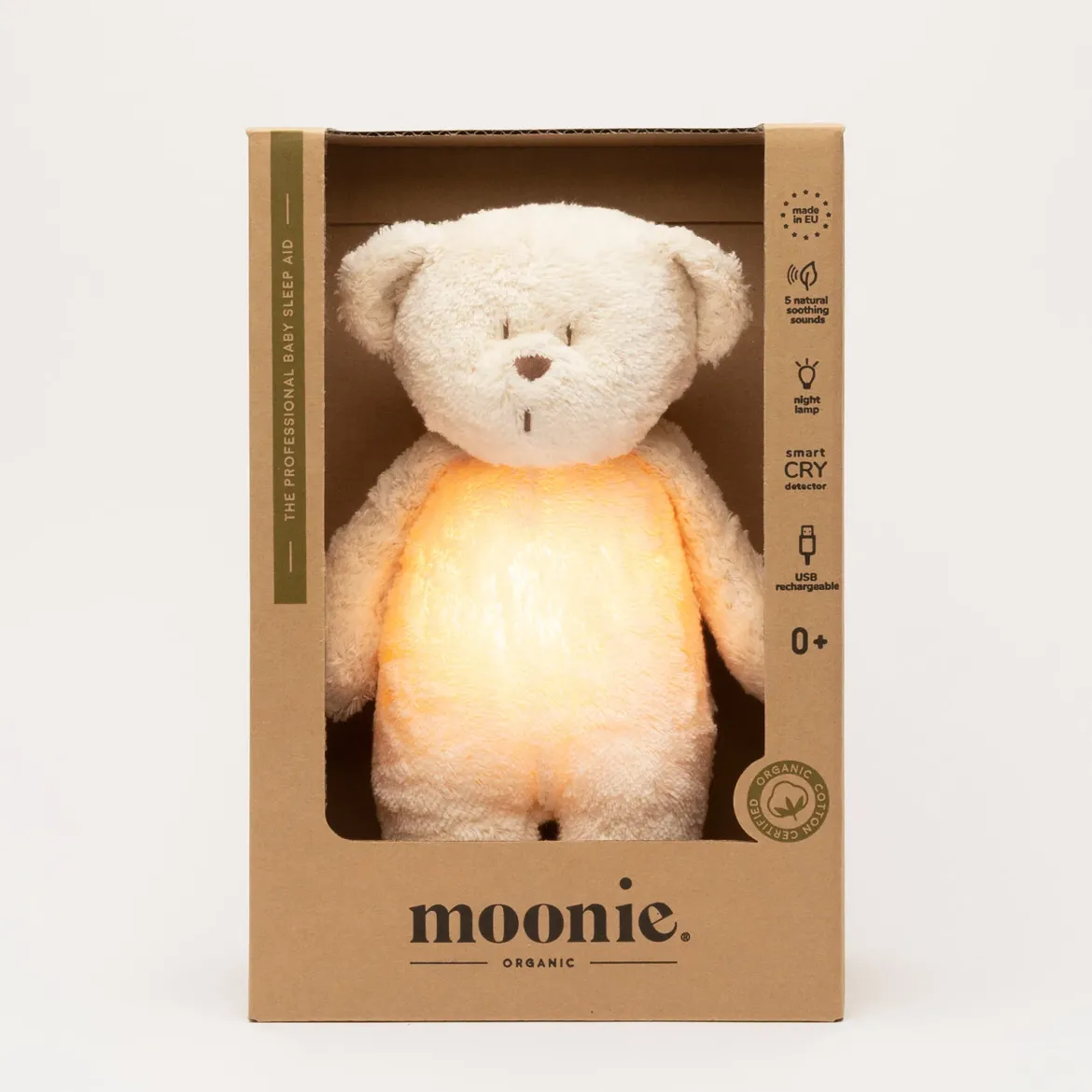 Moonie Einschlafbär | Organic Polarweiss